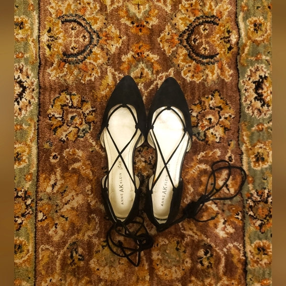 Anne Klein Leather Wrap Ballet-Style  Flats - Picture 4 of 5